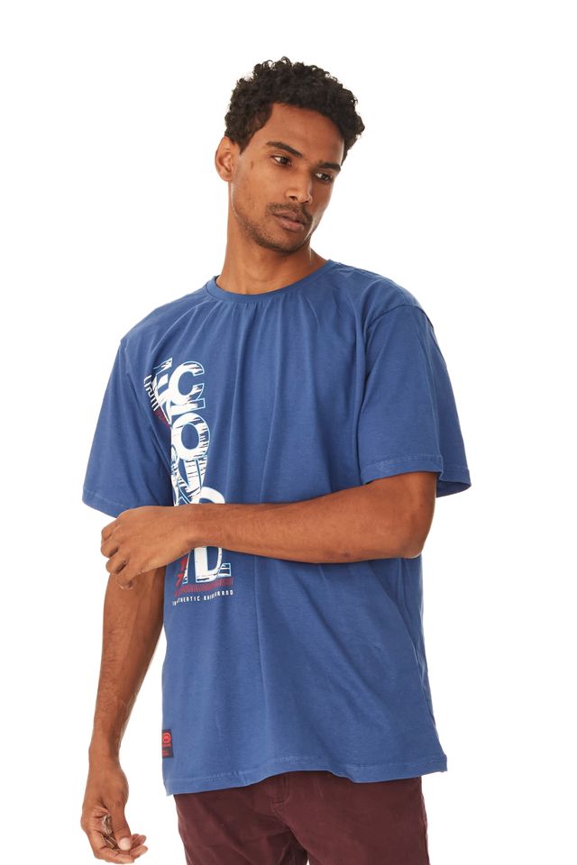 Camiseta Ecko Unltd. Azul Masculina Original Broken Style