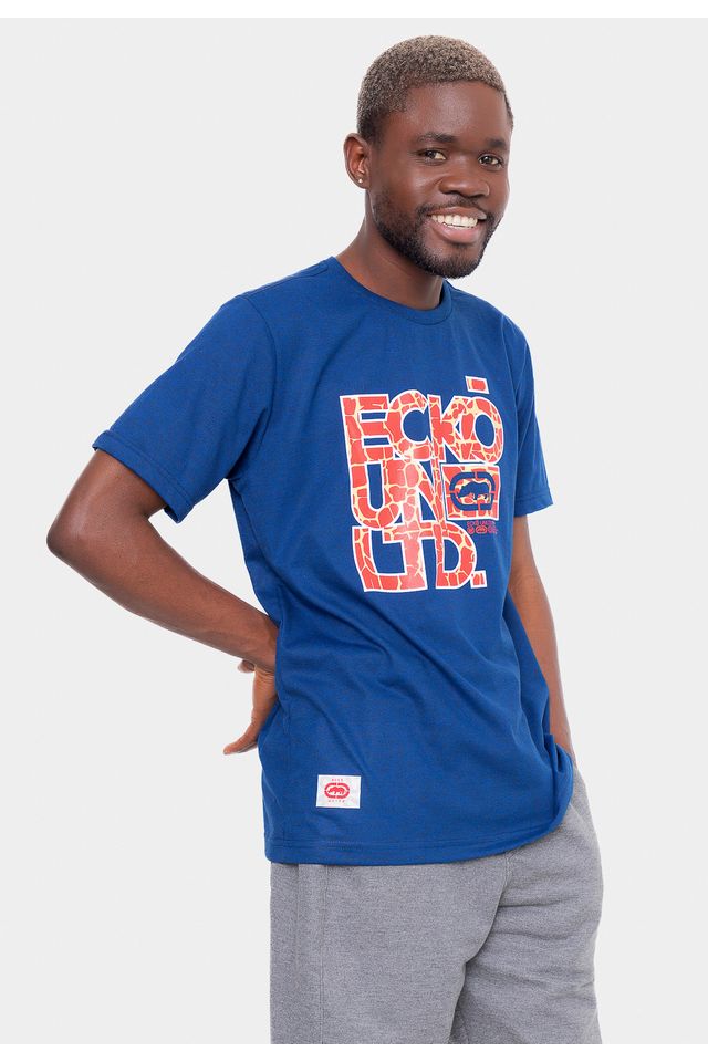 Camiseta Ecko Unltd. Azul Original Ecko Unltd