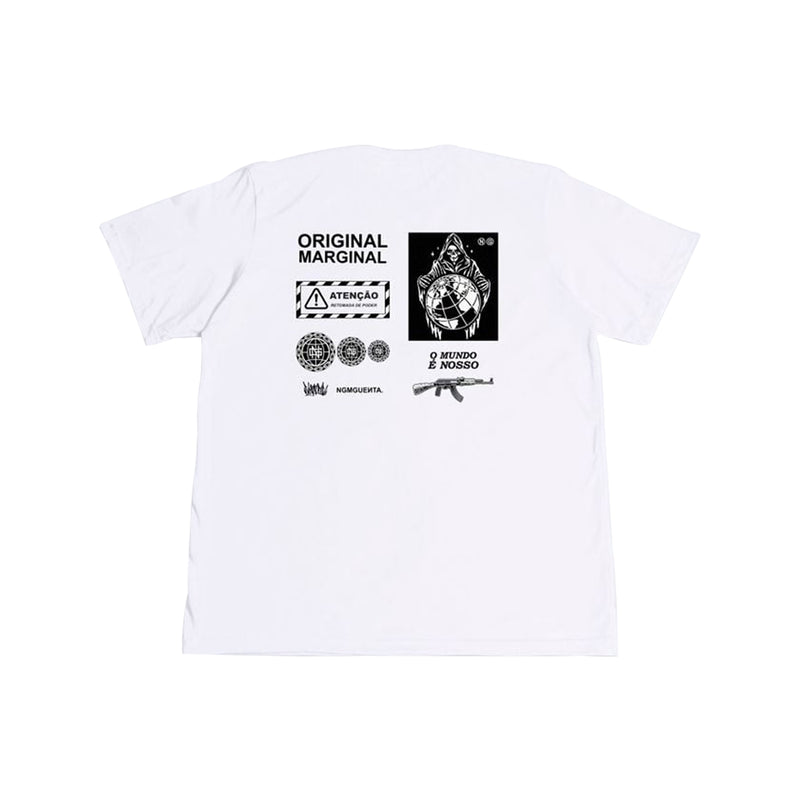 Camiseta Chronic Masculina Branca - O mundo é Nosso Chronic