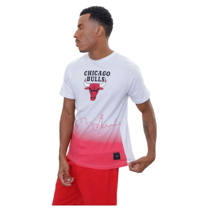 Camiseta NBA Landscape City Chicago Bulls Off White NBA