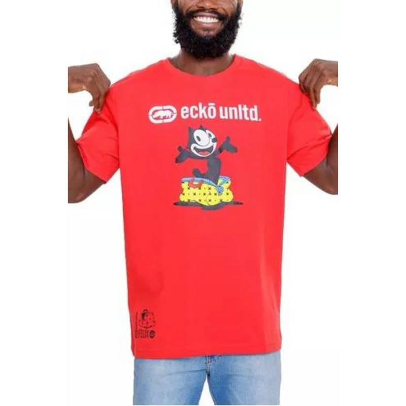 Camiseta Ecko Unltd Collab Gato Felix Original Ecko Unltd